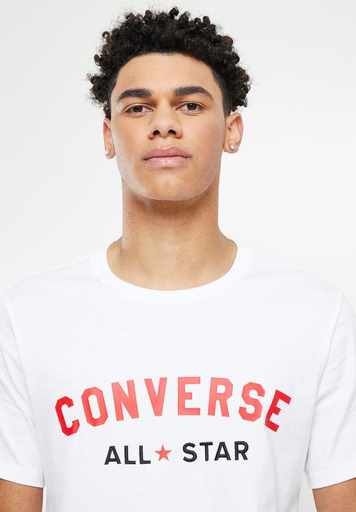 Converse - Standard fit all star logo printed tee - white