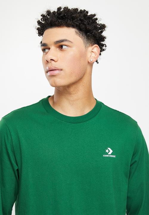 Converse - Standard fit left chest star chev emb long sleeve tee - midnight clover