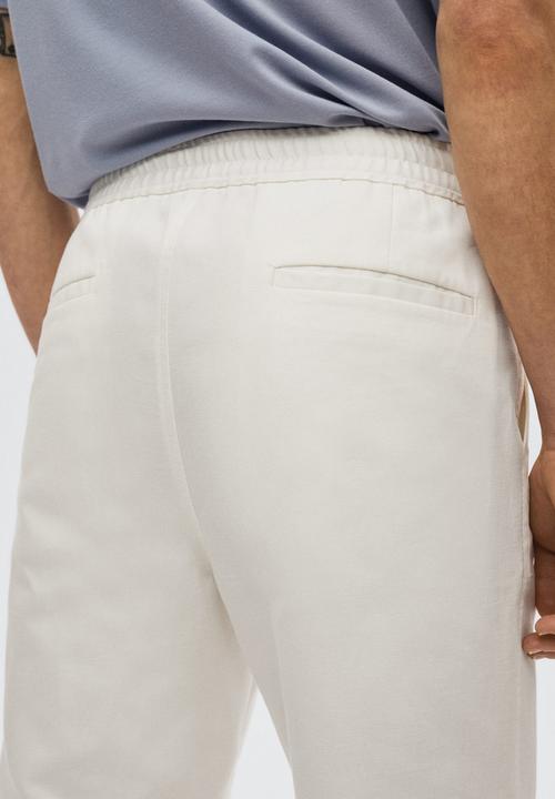 MANGO - Golo trousers  - white
