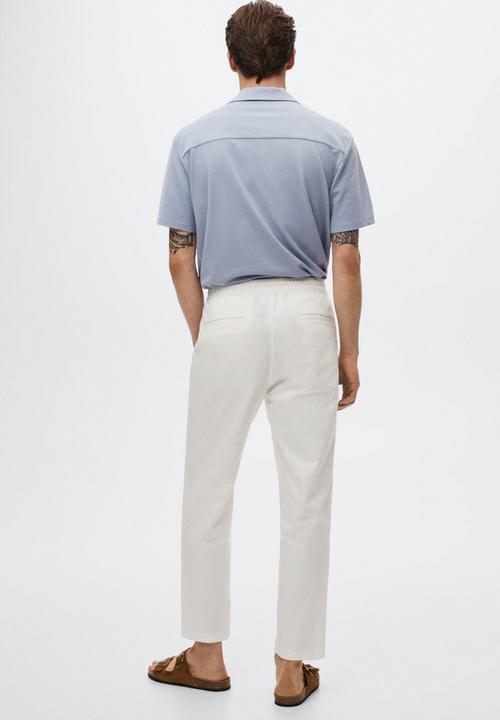 MANGO - Golo trousers  - white