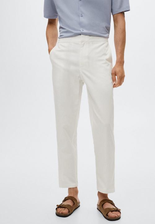 MANGO - Golo trousers  - white