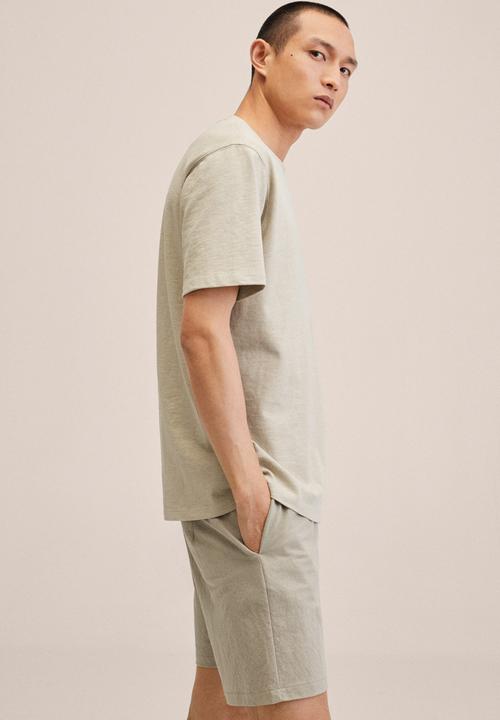 MANGO - Mariana shorts  - neutral