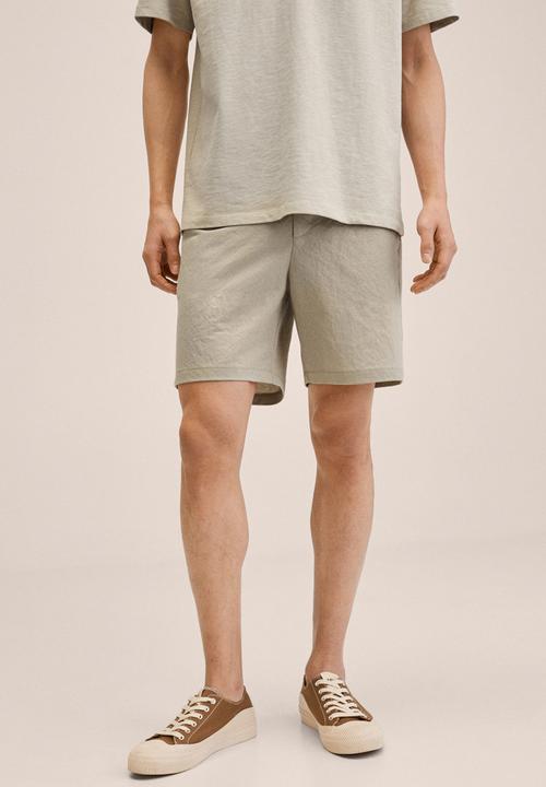 MANGO - Mariana shorts  - neutral