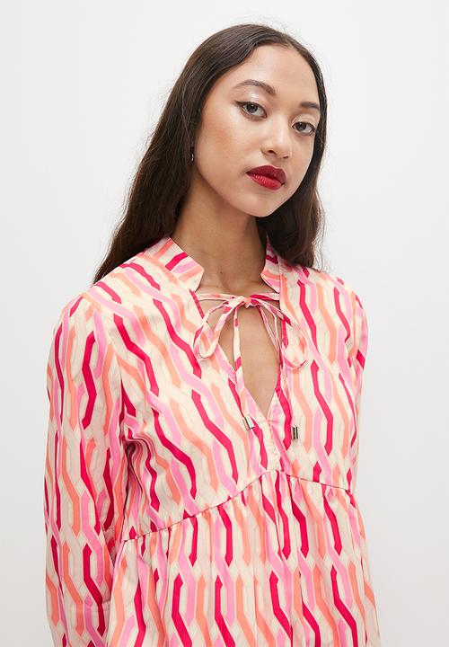 Superbalist - Tiered mini dress - pink 