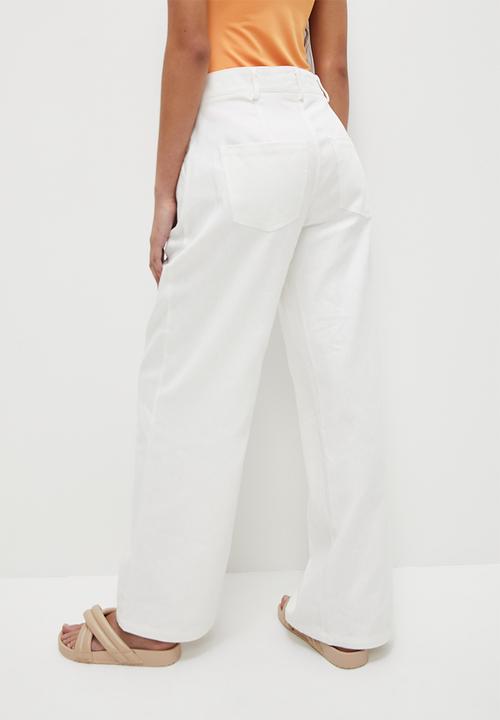 Superbalist - Mid rise wide leg - ecru