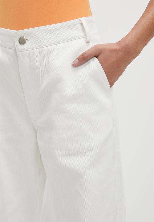 Superbalist - Mid rise wide leg - ecru