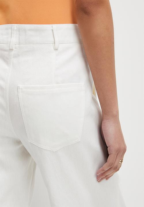 Superbalist - Mid rise wide leg - ecru