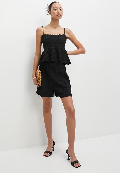 Superbalist - Shirred textured cami - black