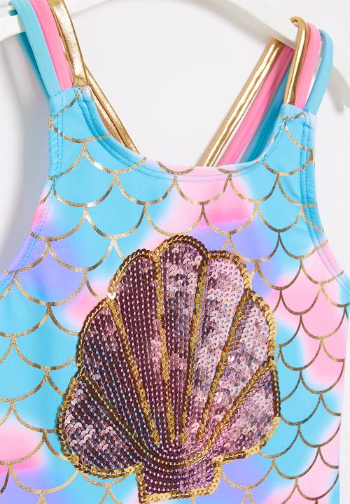 Rebel Republic - Girls shell swimsuit - multi