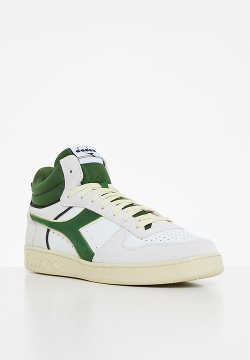 Diadora - Magic basket demi cut suede leather - white & greener pastures