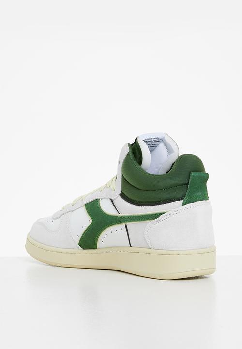 Diadora - Magic basket demi cut suede leather - white & greener pastures
