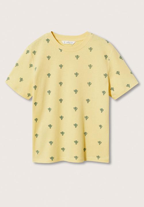 MANGO - T-shirt stamp - yellow