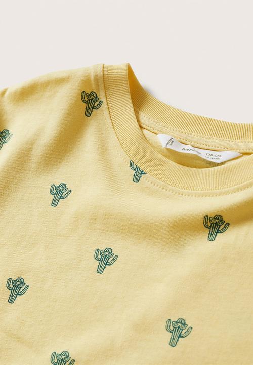 MANGO - T-shirt stamp - yellow