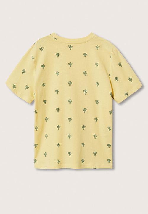 MANGO - T-shirt stamp - yellow