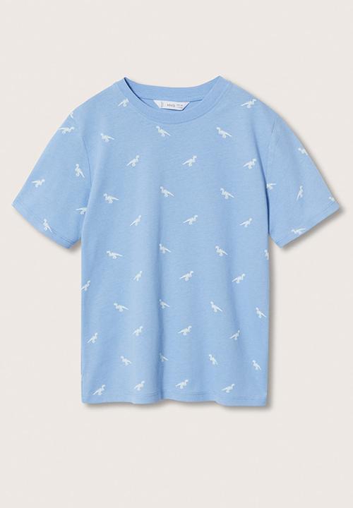 MANGO - T-shirt stamp - blue