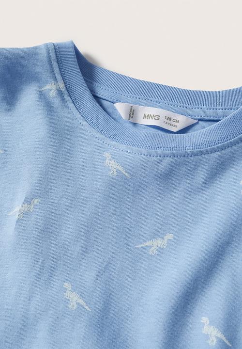 MANGO - T-shirt stamp - blue