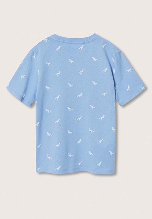 MANGO - T-shirt stamp - blue