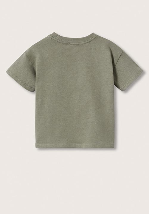MANGO - T-shirt padded - khaki 