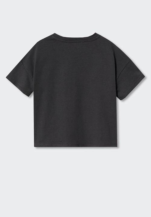 MANGO - T-shirt rolling - charcoal