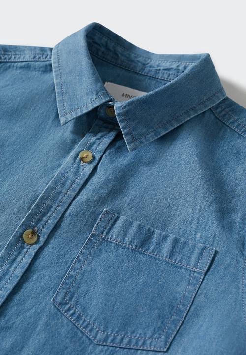 MANGO - Shirt joan - open blue
