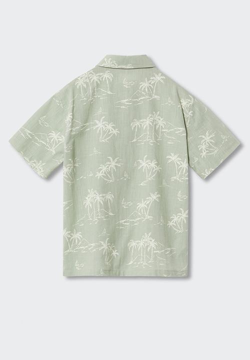 MANGO - Shirt aloha - light green