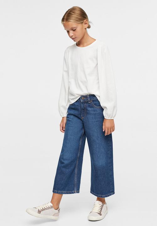 MANGO - Jeans culotte - dark blue