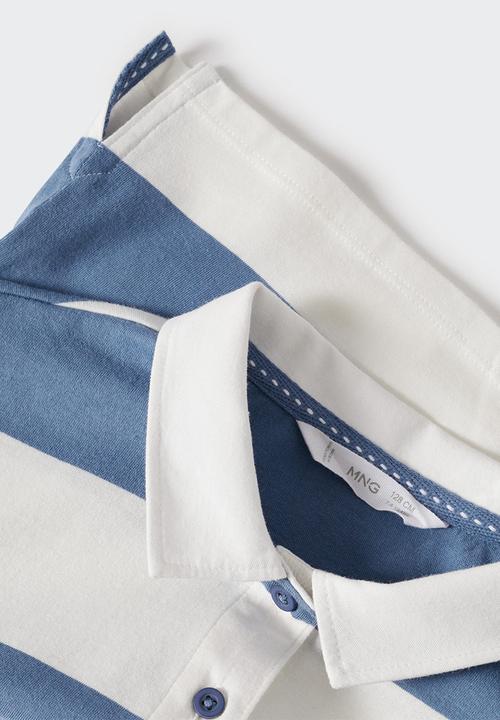 MANGO - Polo shirt pili - light blue