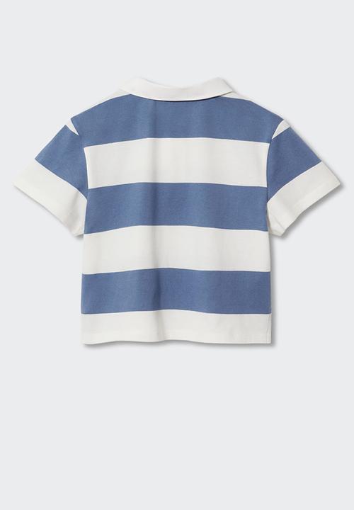 MANGO - Polo shirt pili - light blue