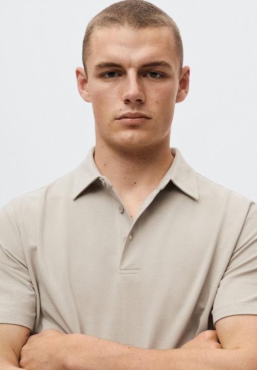 MANGO - Polo shirt ezequi - natural