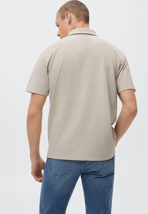 MANGO - Polo shirt ezequi - natural