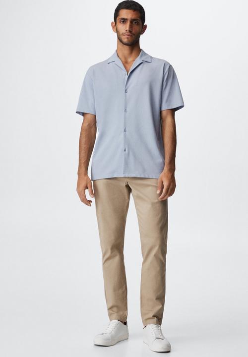 MANGO - Bonheur modal-blend shirt - medium grey