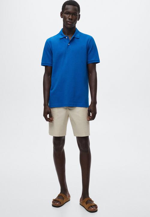 MANGO - Polo shirt rea - blue