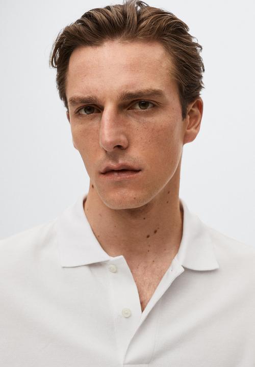 MANGO - Polo shirt rea - white