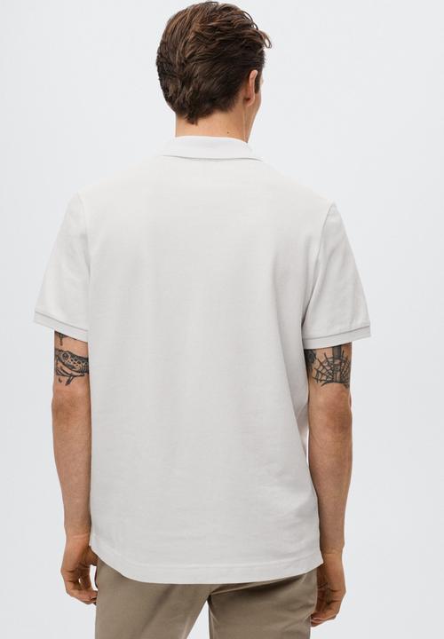 MANGO - Polo shirt rea - white