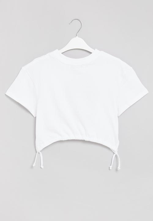 Superbalist - Tie front top - white