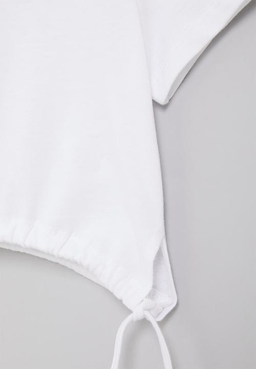 Superbalist - Tie front top - white