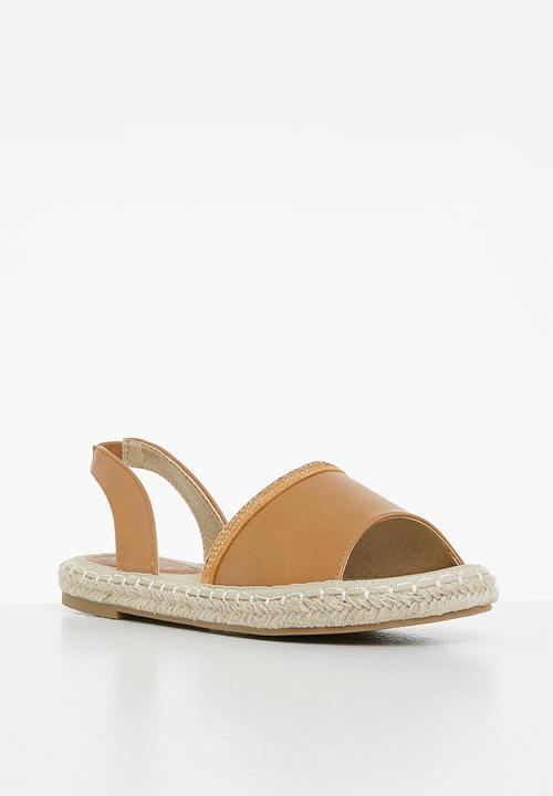 edit - Trinity open toe espadrille - tan