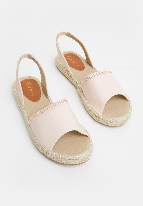edit - Trinity open toe espadrille - oatmilk