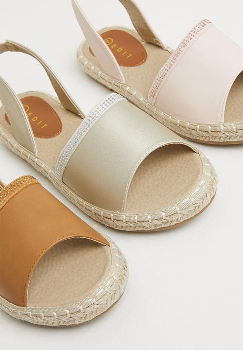 edit - Trinity open toe espadrille - tan