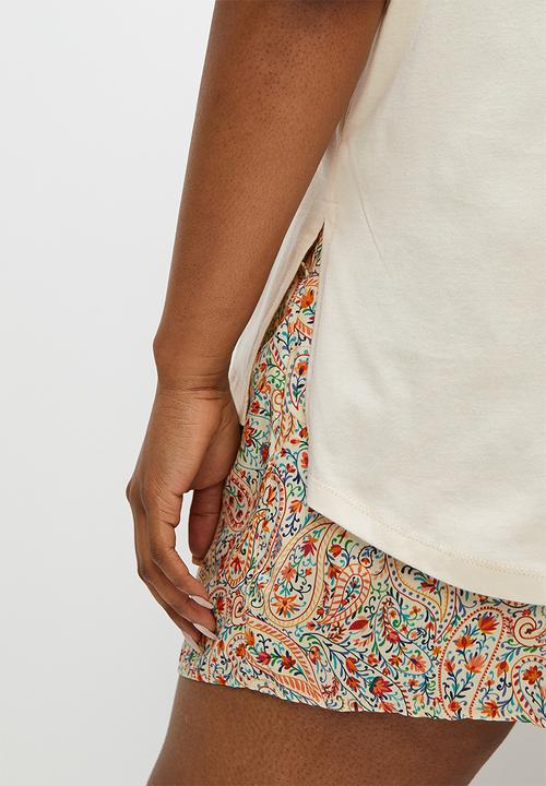 Superbalist - Split hem oversized tee - ecru