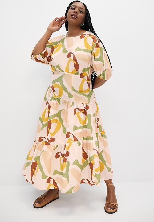 Superbalist - Lulama Wolf tiered midi dress - Eden