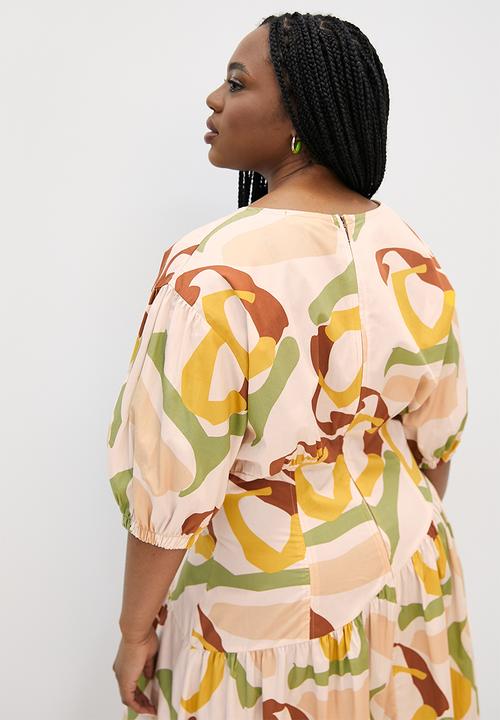 Superbalist - Lulama Wolf tiered midi dress - Eden