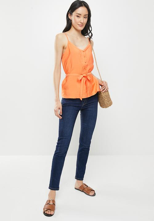 Jacqueline de Yong - Monroe strap singlet - nectarine