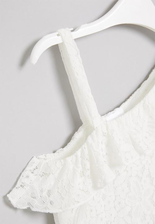 Pop Candy - Girls lace dress - white