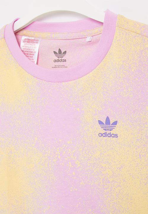 adidas Originals - Crop tee - bliss lilac & almost yellow