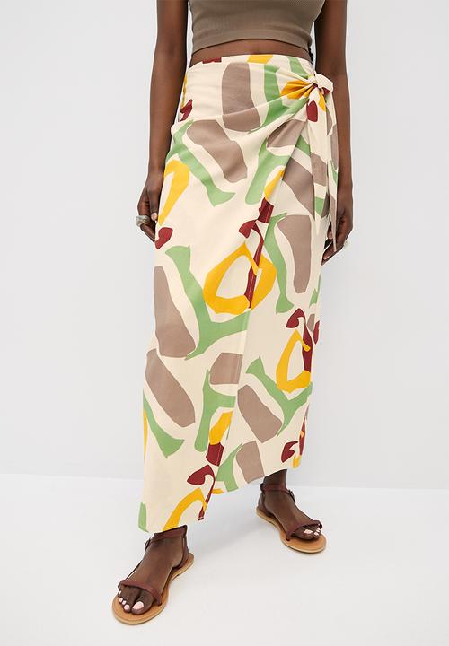 Superbalist - Lulama Wolf midi wrap skirt - Eden