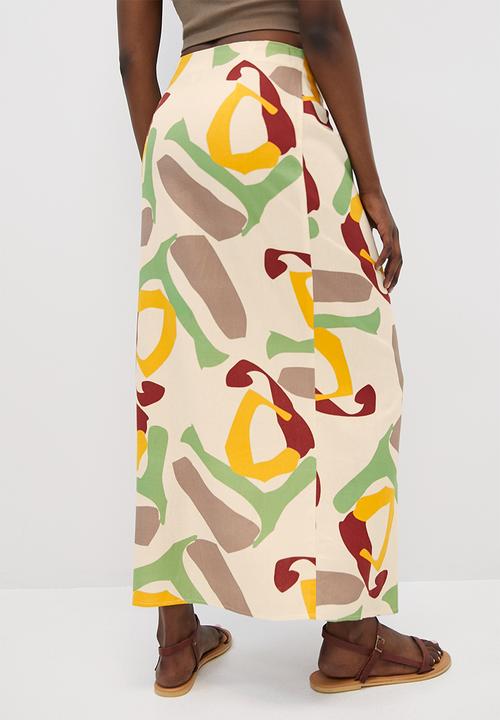 Superbalist - Lulama Wolf midi wrap skirt - Eden