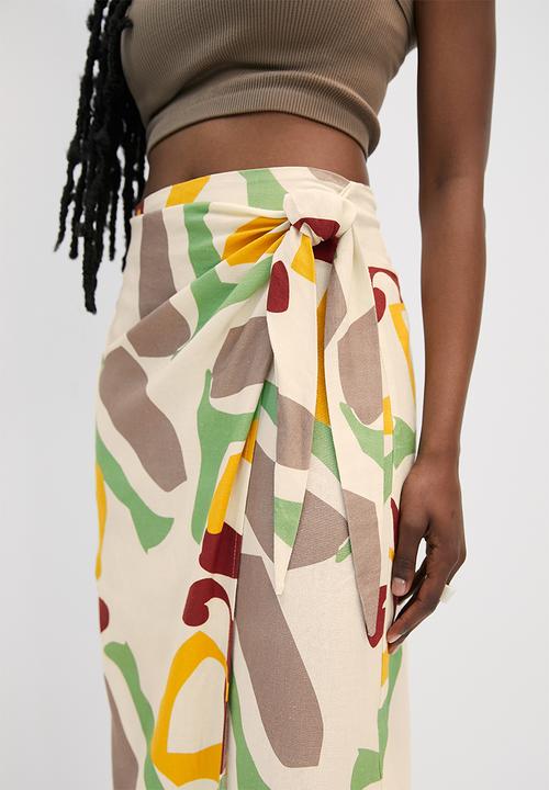 Superbalist - Lulama Wolf midi wrap skirt - Eden