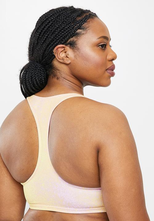 adidas Originals - Plus aop bra top - bliss lilac & almost yellow