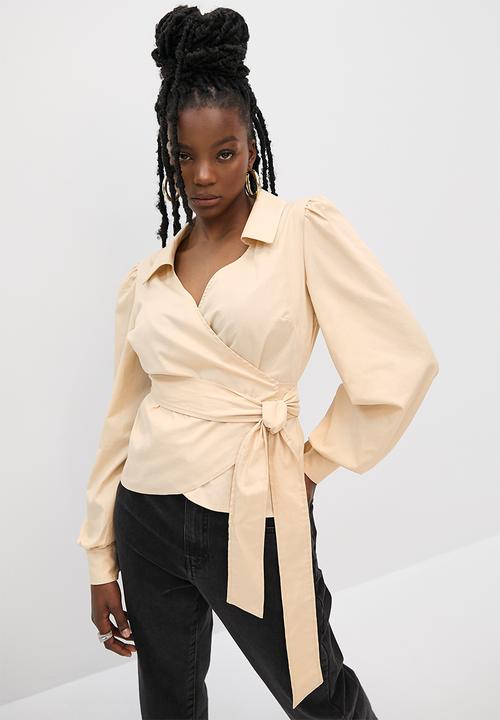Superbalist - Lulama Wolf wrap blouse - Sahara